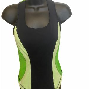 Lululemon Cardio Kick Tank Green and Black size 6